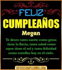 Frases de Cumpleaños Megan